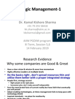 Strategic Management-1: Dr. Kamal Kishore Sharma