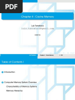 Chapter 4 - Cache Memory: Luis Tarrataca