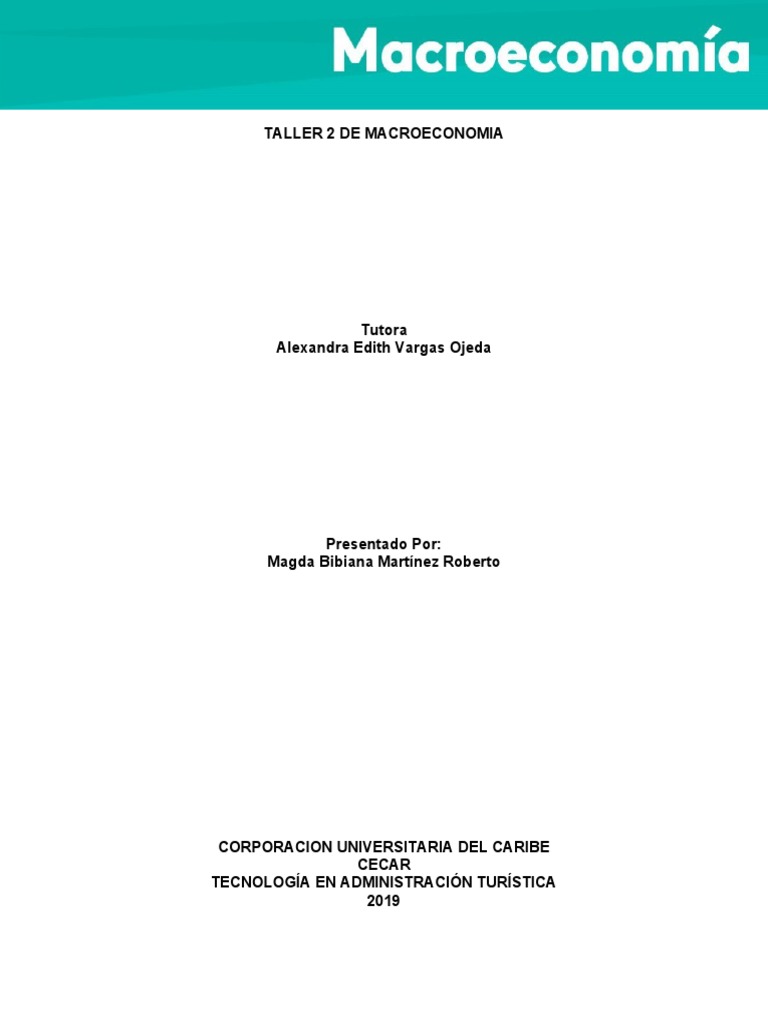Taller de Macroeconomía: PIB y Desempleo | PDF | Producto Interno Bruto ...