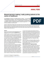 Analysis: Shared Decision Making: Really Putting Patients at The Centre of Healthcare