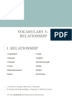 Relationships and Vocabulary Guide