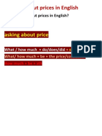 Talking About Prices in English