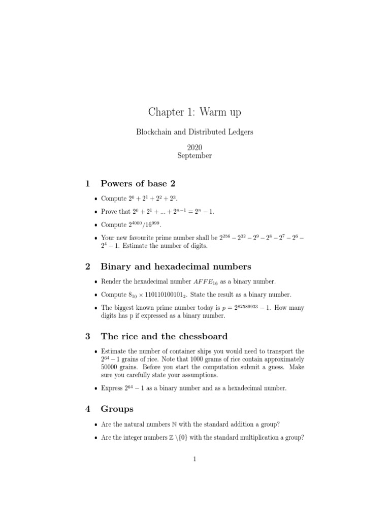 Blockchain Basics and Mathematical Concepts | PDF