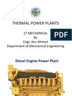 Thermal Power Plants: 17 Mechanical by Engr. Ans Ahmed Department of Mechanical Engineering