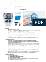 Use of Glucometer