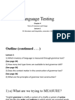 Language Testing: Tests of Grammar and Usage