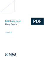 Mitel Assistant: User Guide