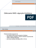 Obliczanie NWD Algorytm 59950