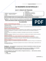 Ensayo de tracción en ingeniería de materiales