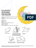 ELEPHANT SLEEPING ON MOON DIY papercraft template