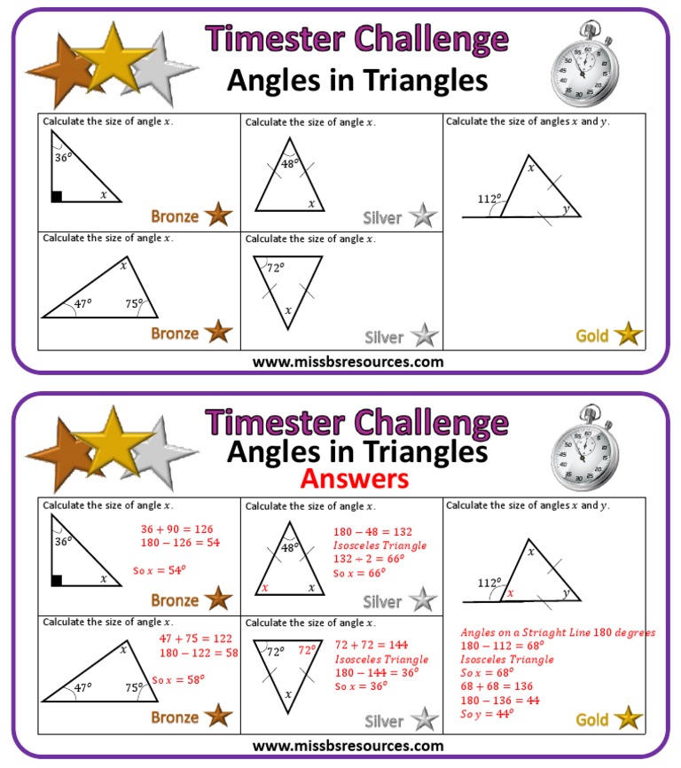 Triangle Angle Calculations Guide | PDF | Triangle Geometry | Polytopes