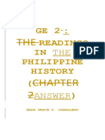 GE2 Readings in The Philippine History (: Edda Grace O. Caballero