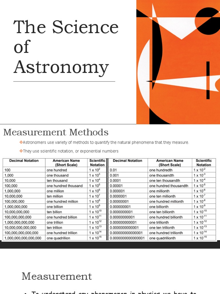 Astronomy Measurement Methods Explained | PDF | Orbit | Force