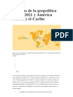 Dilemas de La Geopolítica Global 2021 y América Latina y El Caribe