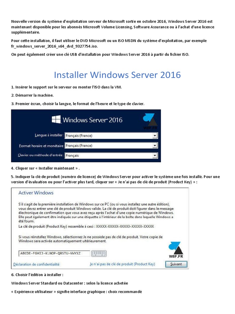 Installation de Windows Server 2016 | PDF | Active Directory | Windows 10