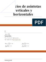 Ejercicios de Asíntotas Verticales y Horizontales