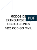 Modos de Extnguirse Las Obligaciones