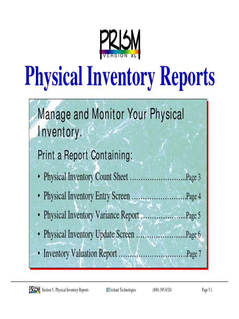 Physical Inventory Management Guide | PDF | T Shirt | Inventory