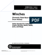 ASME B30.7 2011 Winches