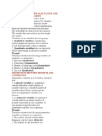 Variables Are The Characteristics of The: Distinction Between Qualitative and Quantitative Variables