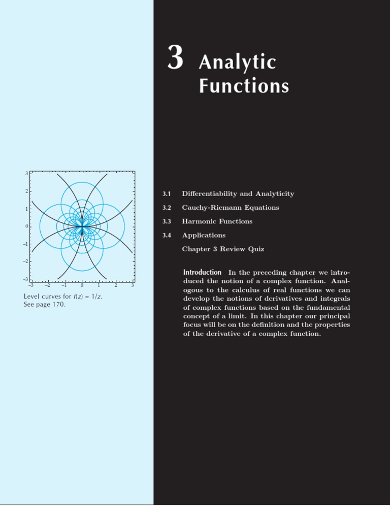Complex Analysis | PDF | Analytic Function | Derivative