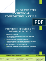 Summary of Chapter 4: Chemical Composition in Cells
