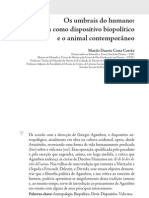 CORREA, M. D. C. Os umbrais do humano. O homem como dispositivo biopolítico [PRISMA, 2010-2]