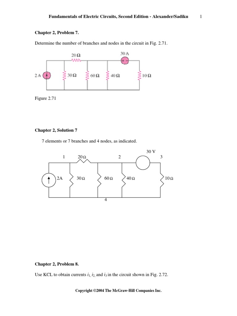 Alexander Second Edition Sadiku Series And Parallel Circuits Electrical Network