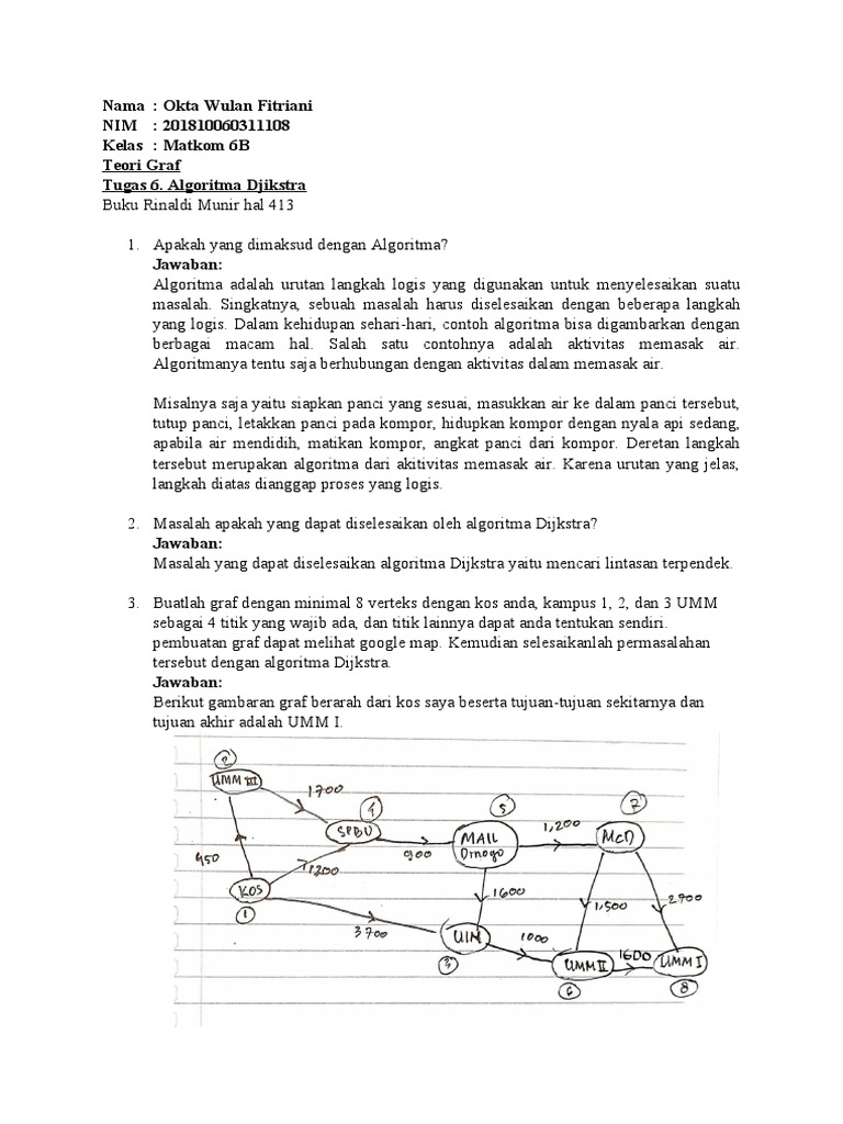 Tugas Algoritma Djikstra | PDF