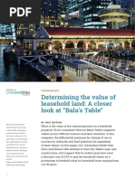 Determining The Value of Leasehold Land: A Closer Look at "Bala's Table"