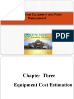 Equipment Cost Estimation