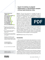 Impact of Smoking On Gingival Inflammation in Representative Samples of Three South American Cities