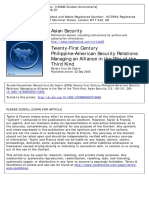 Twenty-First Century Philippine-American Security Relations Managing An Alliance in The War of The Third Kind