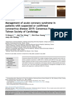 Management of Acute Coronary Syndrome in Patients With Suspected or Confirmed Coronavirus Disease 2019: Consensus From Taiwan Society of Cardiology