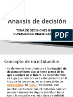 Análisis de decisión bajo incertidumbre