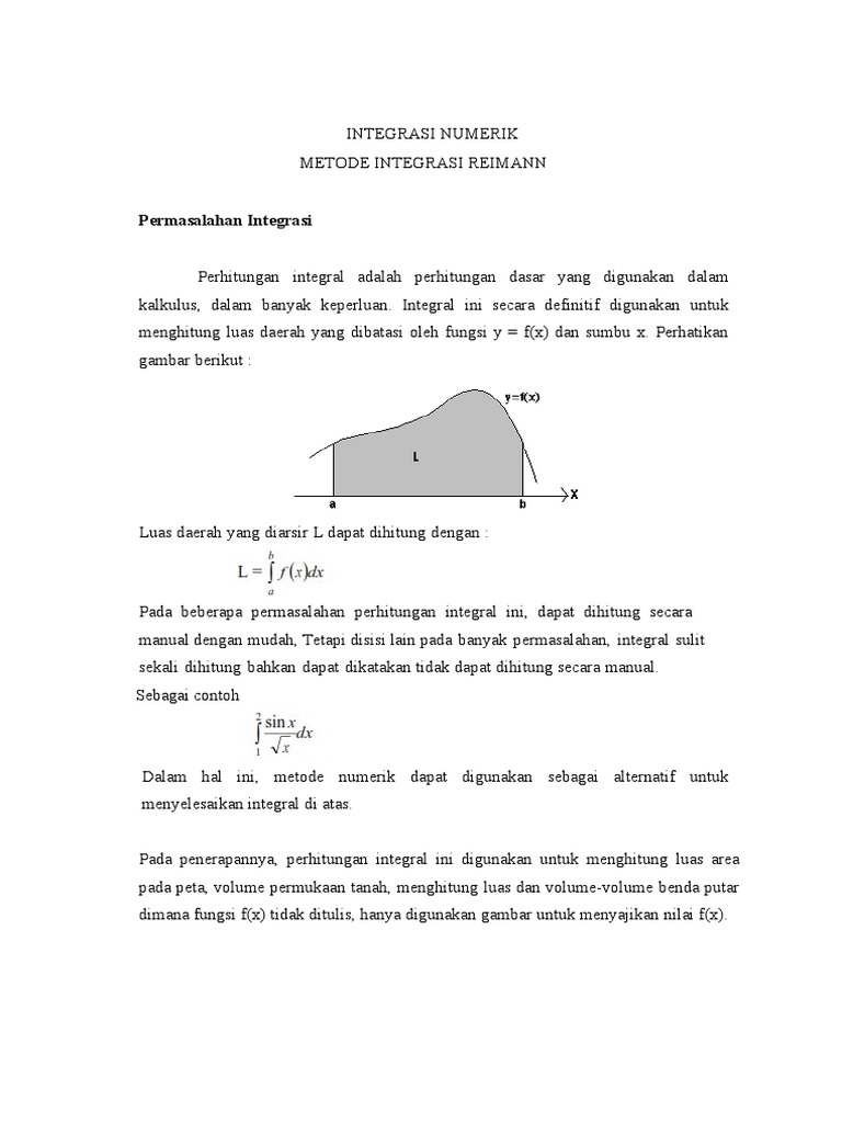 Metode Integrasi Riemann dalam Kalkulus | PDF | Sains & Matematika ...