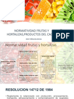 Normatividad Frutas y Hortalizas, Productos Del Cacao