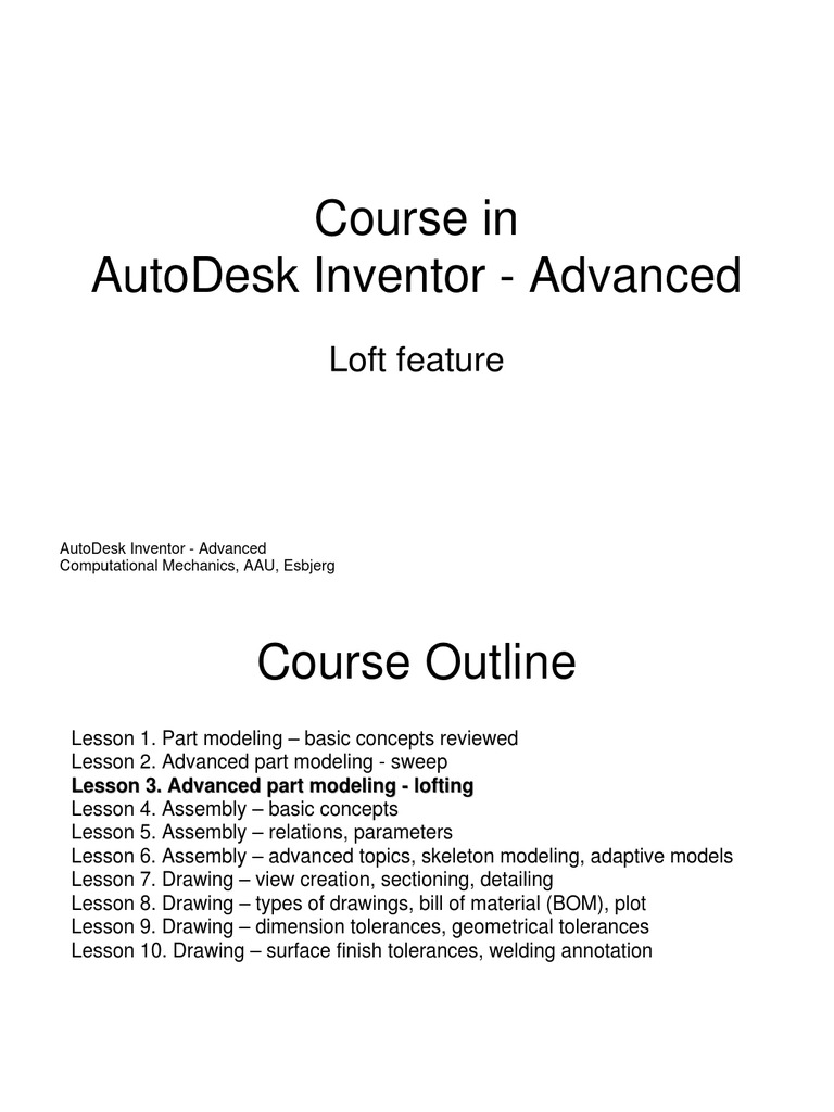Inventor Adv Loft Feature | PDF | Plane (Geometry) | Tangent