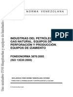 FONDONORMA 3876-2005 Marca de agua TRADUCCION DE API RP 8B