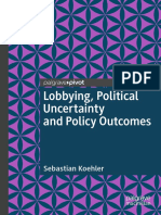 Sebastian Koehler - Lobbying, Political Uncertainty and Policy Outcomes (2019, Springer International Publishing - Palgrave Macmillan)