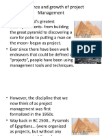 Emergence and Growth of Project Management