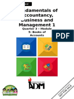 Fundamentals of Accountancy, Business and Management 1: Quarter 3 - Module 5: Books of Accounts
