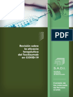 Revisión Sobre La Eficacia Terapéutica Del Tocilizumab en COVID-19 - SADI