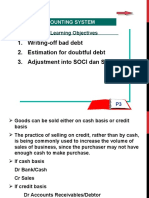 Week 8: 1. Writing-Off Bad Debt 2. Estimation For Doubtful Debt 3. Adjustment Into SOCI Dan SFP