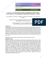 Surface Modification of Polycarbonate Using Mesh Electrode at Atmospheric Pressure Discharge at 50 HZ