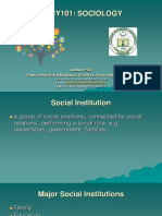 Lec 23 Social Institutions (Politics, Economics, Health)