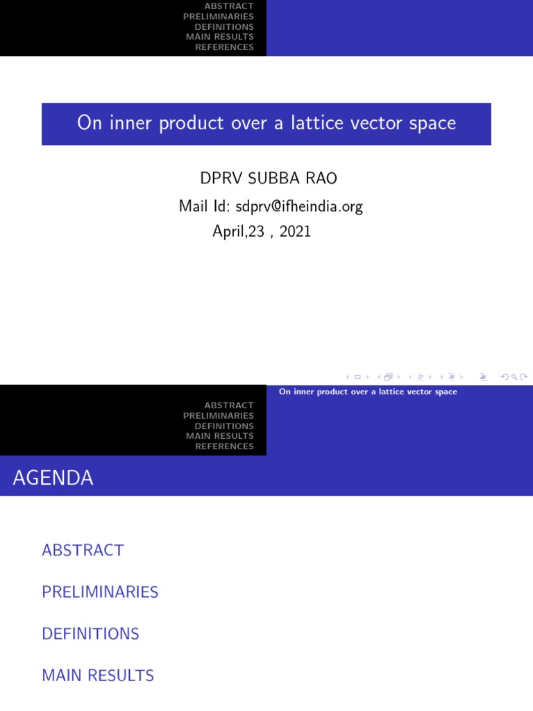 Lattice Inner Product Spaces Explained | PDF | Basis (Linear Algebra ...