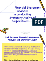 Role of Financial Statement Analysis in Conducting Statutory Audits of Corporations