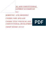 Political and Constitutional Development in Pakistan Group No 5