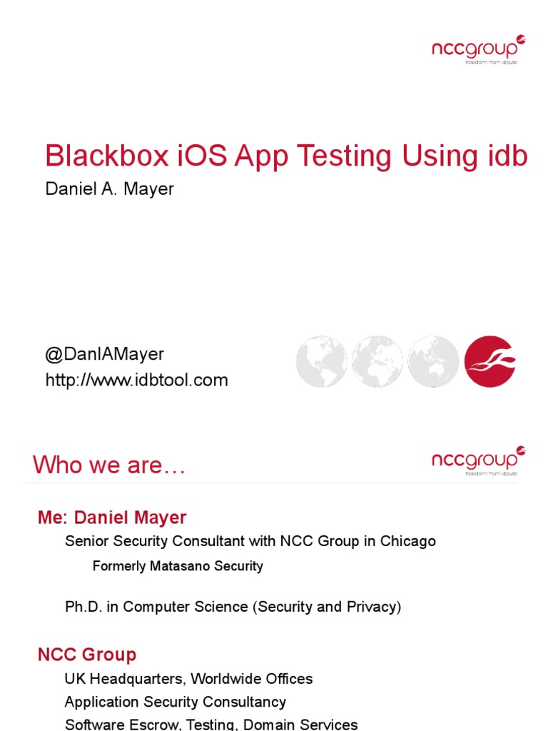 London 15 Mayer Blackbox IOS Application Assessments Using IDB | PDF | Ios  | Mobile App